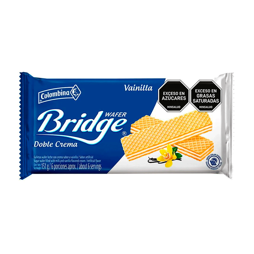 Galletas Bridge Wafer Vainilla Doble Crema (151 Gr)