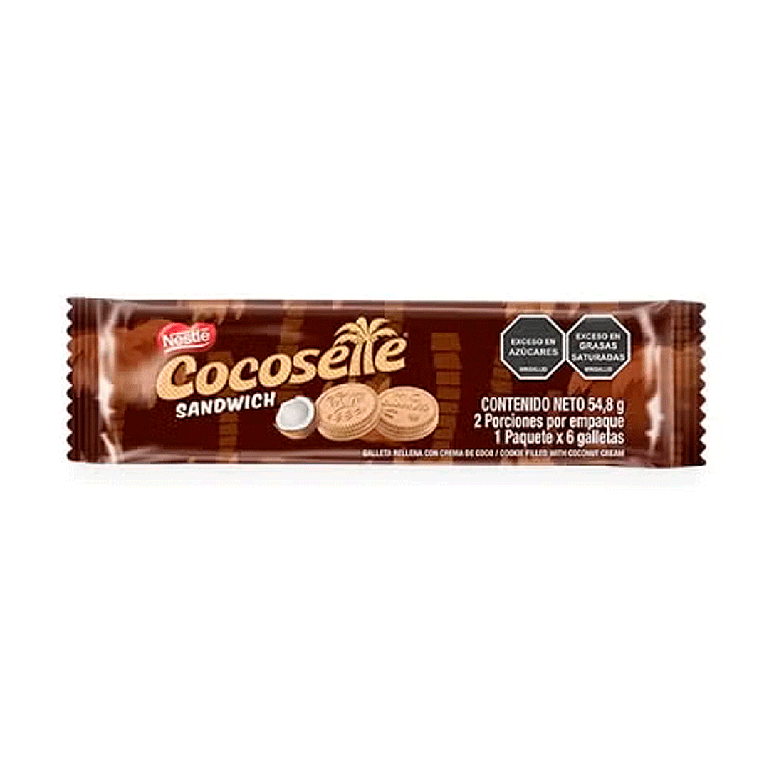 Galletas Cocosette Sandwich Rellenas Con Crema De Coco X4 (36.5g
