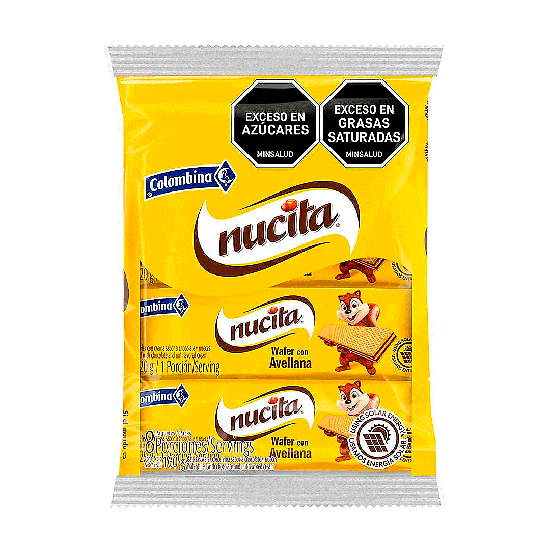 Galletas Nucita Wafer Nucita X8und (160 Gr)