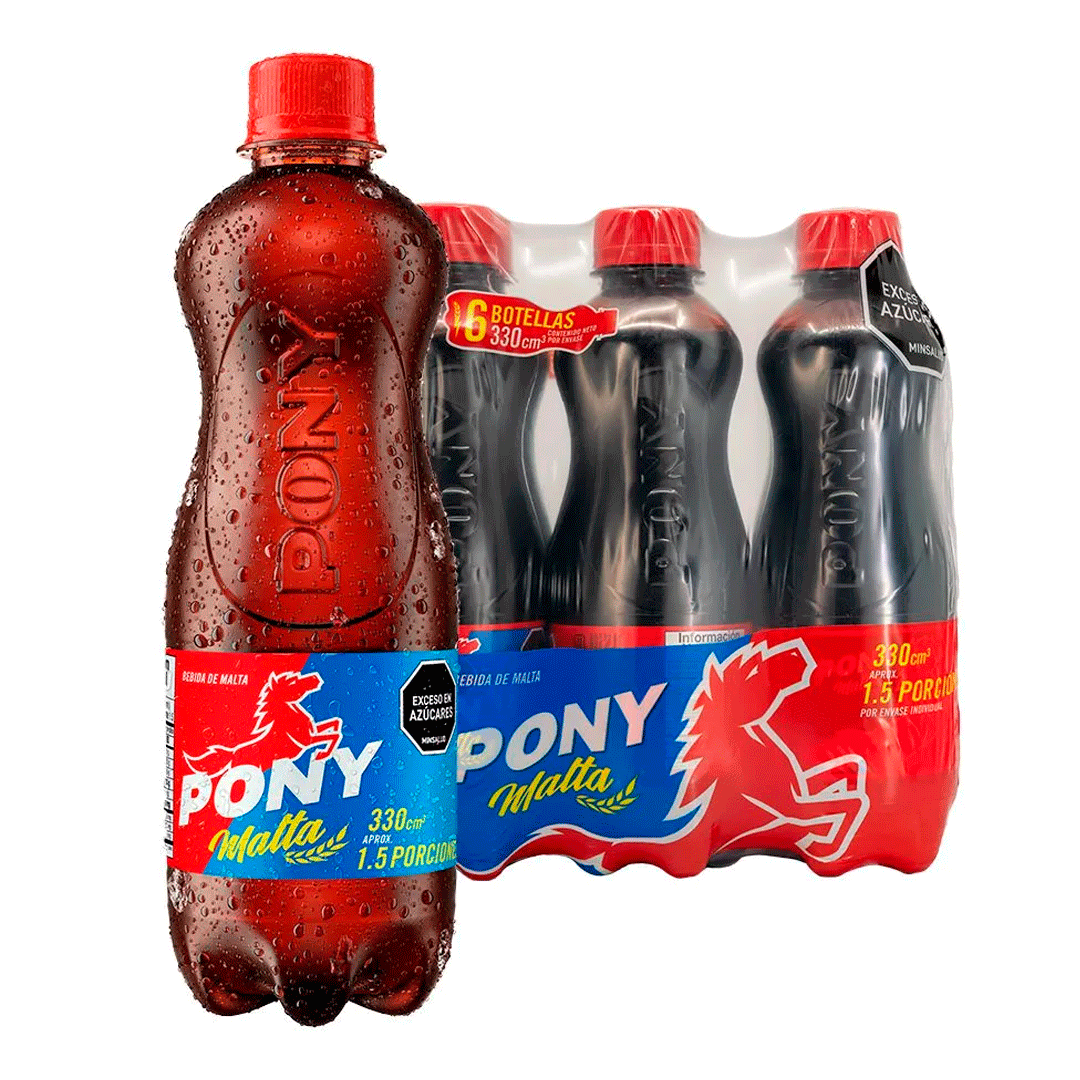 Malta Pony Malta Botella Pet X6und