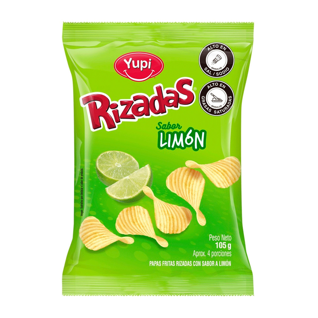 Papas Rizadas Sabor A Limón Familiar (105 Gr)