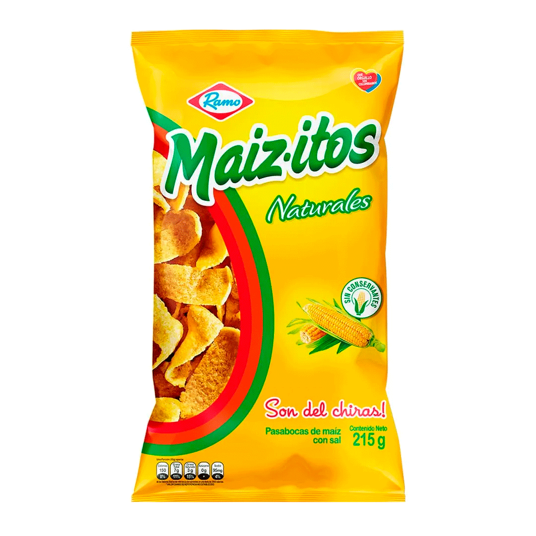 Pasabocas Maizitos Ramo Natural (215 Gr)